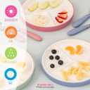 Elk and Friends Kids 6.7" Porcelain Plate Silicone Suction Sleeves | Microwave & Dishwasher Safe, 4Pcs