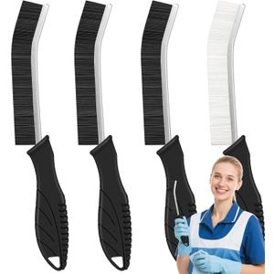 4 x 4Pcs Crevice Cleaning Brushes for Household Use, Grout Cleaner Brush, Hard Bristle Groove, Gap Cleaning Tool, Suitable for Areas Usually Difficult to Reach