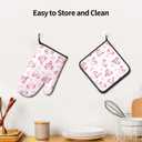 Cute Cartoon Axolotl Oven Mitts and Pot Holders Heat Resistant Oven Mitts Safe for Baking Cooking BBQ