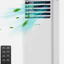 LUBAIR 8,000 BTU Portable Air Conditioner, Portable AC Unit with Remote Control for Room up to 300 Sq.Ft