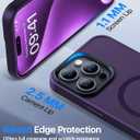 Magnetic for iPhone 15 Pro Case [Military-Grade Protection][Compatible with MagSafe][Translucent Matte] Shockproof Protective Slim Phone Case for iPhone 15 Pro, Dark Purple