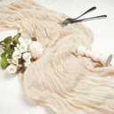 12 Pcs Beige Cheesecloth Table Runner 13ft Boho Gauze Cheesecloth Table Runner 160 inch Long for Christmas Wedding Bridal Baby Shower Birthday Table Decorations