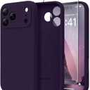 Magnetic for iPhone 17 Pro Case, Compatible with MagSafe, [Full Camera Protection][Screen Protector] Silicone Shockproof Protective Phone Case for iPhone 17 Pro 6.3", Deep Purple