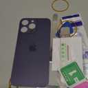 OEM Rear Back Glass Replacement for iPhone 14 Pro Max 6.7 inches with Reparing Toolkit and Pre-Installed Adhesive (Deep Purple)