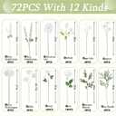 Hotop 72 Pcs White Delphinium Artificial Flowers Bulk for Wedding Decor