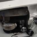 Lifecreek 6-in-1 Multifunctional Stand Mixer, 5.3Qt 660W, 6-Speed Tilt-head, Electric Kitchen Mixer with Stainless Steel Bowl, Meat Grinder, Juice Blender (Black)