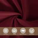 sancua Tablecloths for 6 Foot Rectangle Tables, 8 Pack - Washable Polyester Fabric Table Cloth for Chirstmas Party, Birthday, Banquet Reception, 54x108 Inch Burgundy