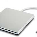 Type-C Super External Drive,USB Portable External DVD/CD Drive Burner/Reader/Rewriter for The Latest MacBook/MacBook Pro/ASUS/DELL Latitude with USB-C Port (Silver.)