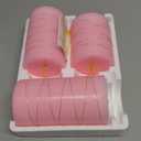 Rose Pink Flameless Candles with String Lights Battery Operated Flickering LED Pillar Candles 4 5 6 Candle with Remote Control, Set of 3