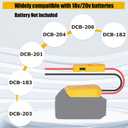 2 Packs Power Ride Wheel Adapter Compatible for dewalt 20v Battery with Fuses & ON/Off Switch, Battery Converter with Wire Terminals, 14AWG Wire, for Rc Car Toys, Robotics, Rc Truck, DIY use