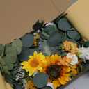 Faux Flower Swag Set of 2 for Wedding Welcome Signs Floral Swag Wedding Reception Ceremony Signs Decor (Sunflower & White)