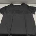 Women's Tops Short Sleeve Dressy Tee Business Lace Blouse Summer 2025 Trendy Crewneck Casual T-Shirts Spring Clothes Outfits Black XL