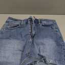 ELLEVEN Denim Mini Skirt Low Rise with Shorts, Raw Hem High Stretch Y2k Casual Jean Skort with Pockets, S