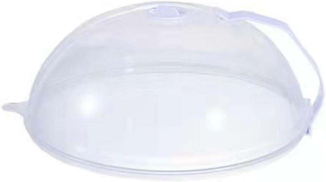 Microwave Splatter Cover for Food, Clear Microwave Splash Guard Cooker Lid with Handle Microwave Oven Splatter Cover Dish bowl Plate Serving Cover Plastic Splash Guard Lid (Mini Type)