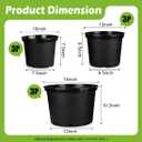RooTrimmer 3/5/7 Gallon Nursery Pots 9 Pack Set, Plastic Planter with Drainage Holes Round, Sturdy, Deep Design for Indoor/Outdoor Plants