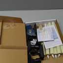 Homemory 6 Pcs Window Candles with Remote Timer Dimmer, Christmas Candles for Window Battery Operated, Ivory Flameless Taper Candle with Holders and Suctions, LED Candlesticks for Xmas Holiday Decor