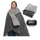 sheelokhwui Outdoor/Indoor Sherpa Blanket, Oversized Waterproof Stadium Blanket for Cold Weather. Warm, Soft, Portable, Great for Stadium, Sports Events, Camping, Indoor  82x56in., Dark Gray