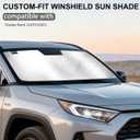 Car Windshield Sunshade Compatible with Toyota RAV4 (2019-2025) Custom Windshield Cover Shade for RAV4 Heavy Duty Foldable Sun Shade Reflective Aluminum Film Block UV Rays