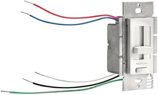 Kichler 60W LED Driver and Dimmer Power Supply in White, 24V Low Voltage Lighting Transformer, 6DD24V060WH, (2" W x 4" H x 2" L)
