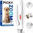 2-in-1 Dog & Cat Nail Clippers and Grinder with Light  Upgraded Safety Guard to Avoid Overcutting, Sharp Blade, Painless Quiet Pet Nail Claw Trimmers, Professional Grooming Tool for Large Small Pets (White)