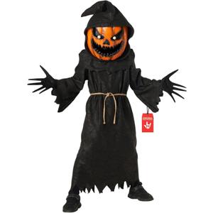 Morph Pumpkin Costume Kids, Pumpkin Grim Reaper Costume Kid, Halloween Costumes For Kids, Scary Halloween Costumes For Boys (7-9 Years)