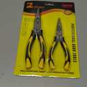 Premium Long Needle Nose Pliers-6''&8'', Paper Clamp Precision, High Carbon Steel, Soft Grip with Wire Cutter, Long Nose Cutting Pliers for Home, Fishing, Jewelry, Crafts,2pcs