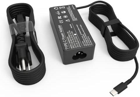 65W USB C Charger for Dell Laptop Charger Latitude 5320 7320 5440 5540 7440 5430 5530 7430 5420 7420 5520 7400 7410 7390 7330 9430 Chromebook 3100 2in1,XPS 13 Replacement Type C AC Adapter Power Cord