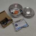 ORSDA Stainless Steel Cat Water Fountain, Automatic Pet Water Fountain, 100oz/3L Drinking Fountain Dog Water Dispenser with Water Level Window- 4Pcs Filters (D66)