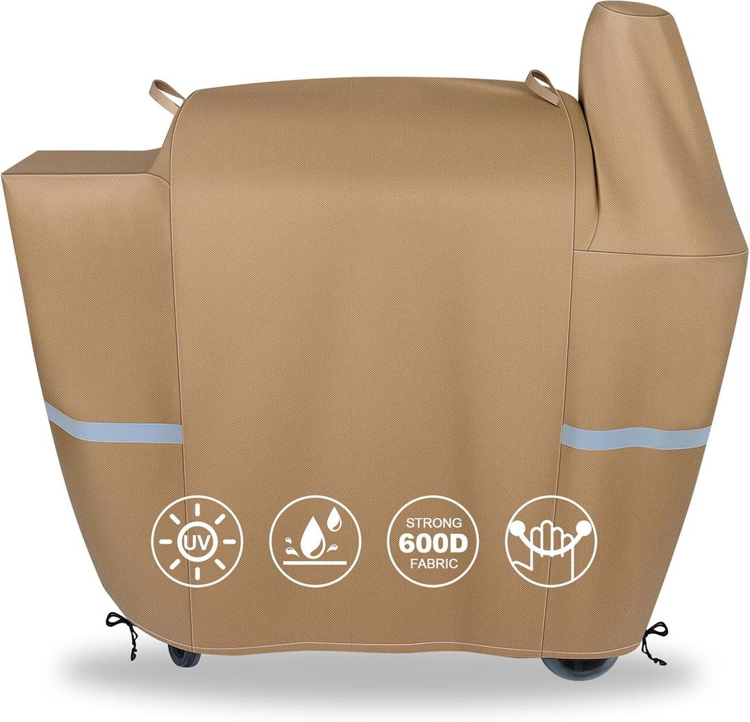 QuliMetal Grill Cover for Pit Boss 850-820 - Z Grill 700 Pellet BBQ Cover for Pit Boss 820 Deluxe,Pro 850 and Z Grill 700 Premium Wood Pellet Smoker Cover for Pitboss Waterproof & 600D Heavy Duty