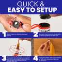 Fly Strips Indoor Sticky Hanging 10pk with Pins. Non Toxic Outdoor Fly Trap Indoor for Home. Flies Tape Paper Trap Ribbon Roll for House Gnat Fruit and Housefly. Bug Catchers for Inside Home Flypaper.