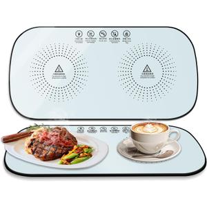 14 x 7 Electric Heating Tray for Food, One-Button Switch, Ideal for Keeping Meals and Drinks Warm