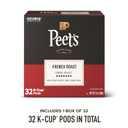 Peet's Coffee, Dark Roast Single Serve Coffee Pods - French Roast 32 Count (1 Box of 32 Pods) (EXP 05/16/27)