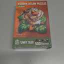 ESC WELT Wooden Puzzle Tiger 500 Pieces - Captivating Mind Entertainment for Teens and Adults - Fun and Environmentally Friendly Toy - Challenging Jigsaw Game - Wooden Puzzle