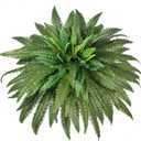 Fake Ferns, 48in Large Artificial Ferns for Outdoors & Indoors, 88 Fronds Lifelike Silk Faux Fern Greenery Plants Ideal for Porch Planters Windowsill Garden Home Decor, Potted or Hanging, UV Resistant