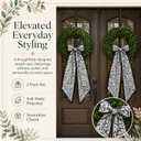 2 Pack Spring Fall Wreaths Sash for Front Door, Wreath Accessories, for Monogram Garland Ribbon, for Xmas Garland Decor Accessories Wedding Party Yard Indoor Outdoor Wall Cabinet Kitchen (H)