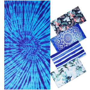 Genovega Oversized Terry Beach Towel 36 x 72 in Soft Extra Large XL Big Pool Towels Adults Clearance Blanket Travel Essentials Cruise Accessories Must Haves Vacation Stuff Lounge Chair Cover Bohemian