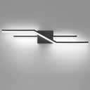 SOLFART Bathroom Lights Over Mirror Dimmable 32 Inch Modern Black Vanity Lights for Bathroom LED Vanity Lighting Fixtures