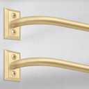 Hei!Dear 2 Pack Blackout Curtain Rod for Windows 48 to 84 inch (4-7Ft), Wrap Around Room Darkening Curtain Rods, 5/8" Samll Adjustable Modern Decorative Window rod,Gold