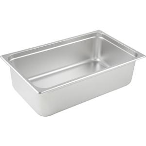 Winco Full Size 6" Deep Stainless Steel Steam Pan/Hotel Pan, Anti-Jam