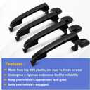 X4XZ 4Pcs Front Rear Left Right Exterior Door Handle Driver Passenger Side for Hyundai Elantra 2006-2012 (OEM# 826512H000 826522H010 826522H020)