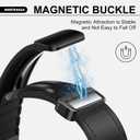 Magnetic Leather Bands Compatible with Apple Watch 42mm(Series 10/11) 41mm 40mm 38mm for Men Women, Genuine Leather with Magnetic Buckle for iWatch Series SE11/10/9/8/7/6/5/4/3/2/1