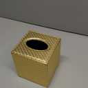 Gold Tissue Box Cover,Tissue Box Cover Square,Gold Tissue Box Holders,Tissue Holder for Bathroom Accessories,Bathroom Tissue Holders