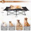 KingCamp Elevated Dog Bed for Large Dogs, Outdoor Raised Cooling Pet Cot Bed with Washable Breathable Mesh & No-Slip Feet Perfect for Camping, Backyard, Indoor Use (Large, Black)