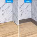 Duzzy Flexible Baseboard Molding Trim, 4 Inch(W) x 100 Feet(L) Peel and Stick Rubber Wall Trim Molding, Self-Adhesive Vinyl Wall Base Cove Base