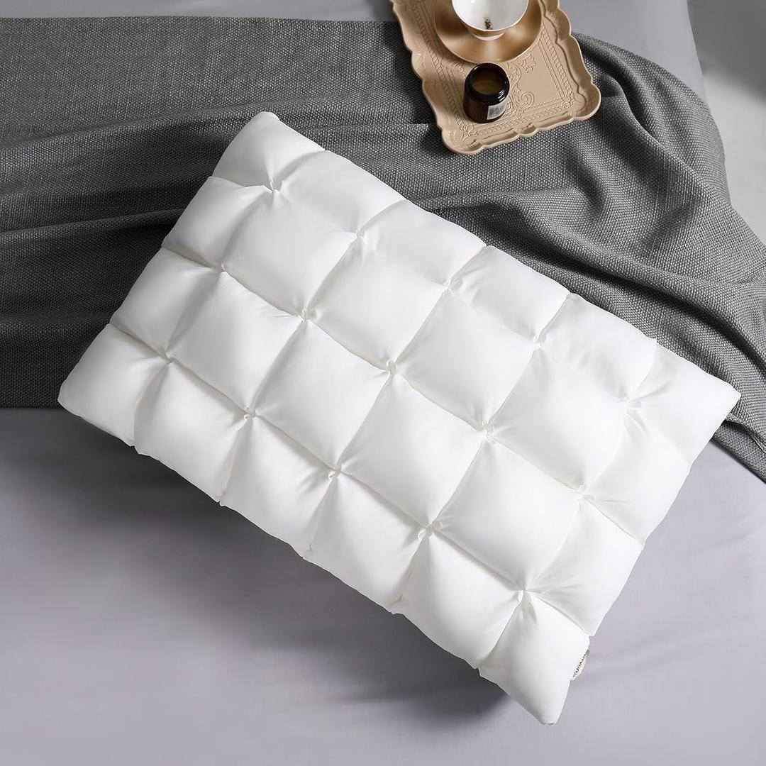Soft Pillows Standard for Sleeping, Support Bed Pillows, Fluffy Down Alternative Pillow, Luxury Hotel Gel Standard Pillows for Side Sleeping (White)