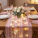 Hahafelt 4 Pack Elegant Pink Gauze Butterfly Table Runner with 3D Butterfly 27.5 x 115 Inches Tulle Table Runner for Weddings, Bridal Showers, Gender Reveals, Dining Room, and Birthday Parties