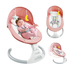 Pink Electric Baby Swing for Infants to Toddlers, 5 Speed Settings, 12 Built-In Songs, Bluetooth & USB Music, Timer Function