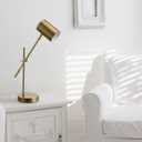 Globe Pratt LED Integrated Desk Lamp (Brass)