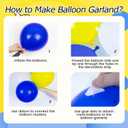 137pcs Royal Blue and Yellow Balloon Arch Kit, White Royal Blue and Yellow Balloons for Anniversary Engagement Graduation Baby Shower Birthday Party Decorations