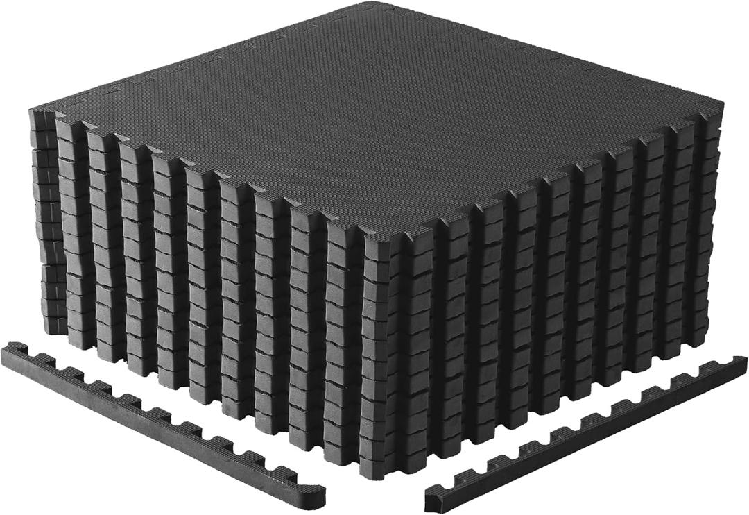 CAP Puzzle Exercise Mats | 1 Thick EVA Interlocking Foam Tiles for Home Gym Flooring | Multiple Options